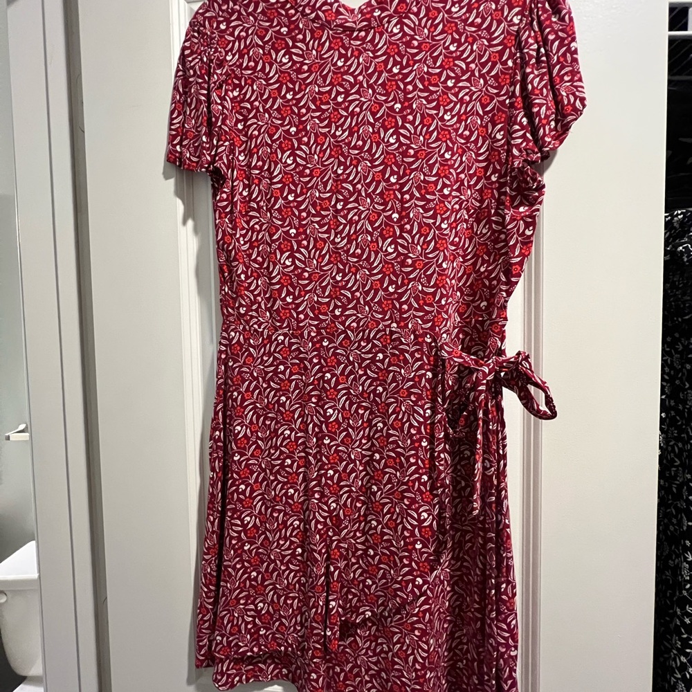 Mi Ami red/pink/white a line dress